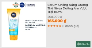 Serum Chống Nắng Dưỡng Thể Nivea Dưỡng Ẩm Vượt Trội 180ml