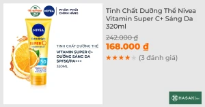 Serum Dưỡng Thể Nivea Vitamin Super C Sáng Da 300ml