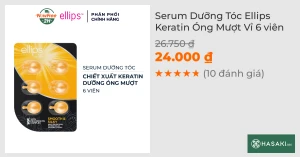 Serum Dưỡng Tóc Ellips Keratin Óng Mượt Vỉ 6 viên