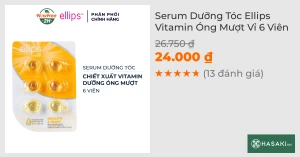 Serum Dưỡng Tóc Ellips Vitamin Óng Mượt Vỉ 6 Viên