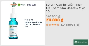 Serum Garnier Giảm Mụn Mờ Thâm Cho Da Dầu, Mụn 30ml