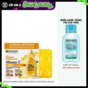 Serum Garnier Tăng Cường Sáng Da Mờ Thâm 1.5mlx12