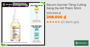 Serum Garnier Tăng Cường Sáng Da Mờ Thâm 30ml