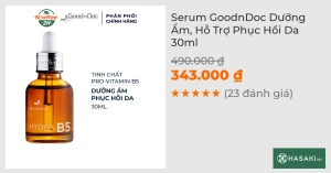 Serum GoodnDoc Dưỡng Ẩm, Hỗ Trợ Phục Hồi Da 30ml