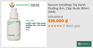 Serum innisfree Trà Xanh Dưỡng Ẩm, Cấp Nước 80ml (Mới)