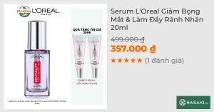 Serum L'Oreal Giảm Bọng Mắt & Làm Đầy Rãnh Nhăn 20ml