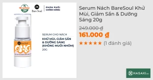 Serum Nách BareSoul Khử Mùi, Giảm Sần & Dưỡng Sáng 20g