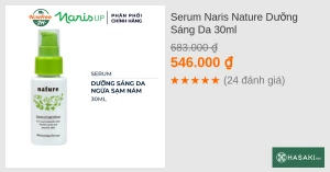 Serum Naris Nature Dưỡng Sáng Da 30ml