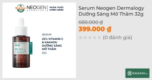 Serum Neogen Dermalogy Dưỡng Sáng Mờ Thâm 32g