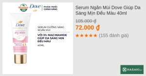 Serum Ngăn Mùi Dove Giúp Da Sáng Mịn Đều Màu 40ml