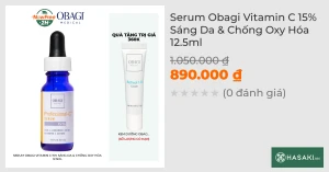 Serum Obagi Vitamin C 15% Sáng Da & Chống Oxy Hóa 12.5ml
