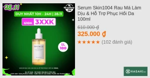 Serum Skin1004 Rau Má Làm Dịu & Hỗ Trợ Phục Hồi Da 100ml