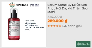 Serum Some By Mi Ốc Sên Phục Hồi Da, Mờ Thâm Sẹo 50ml