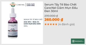 Serum Tẩy Tế Bào Chết Care:Nel Giảm Mụn Đầu Đen 30ml