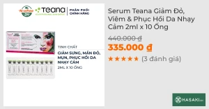 Serum Teana Giảm Đỏ, Viêm & Phục Hồi Da Nhạy Cảm 2ml x 10 Ống