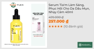 Serum Tia'm Làm Sáng, Phục Hồi Cho Da Dầu Mụn, Nhạy Cảm 40ml