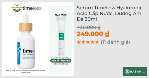 Serum Timeless Hyaluronic Acid Cấp Nước, Dưỡng Ẩm Da 30ml