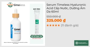 Serum Timeless Hyaluronic Acid Cấp Nước, Dưỡng Ẩm Da 60ml