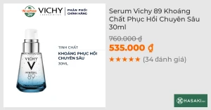 Serum Vichy 89 Khoáng Chất Phục Hồi Chuyên Sâu 30ml