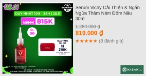 Serum Vichy Cải Thiện & Ngăn Ngừa Thâm Nám Đốm Nâu 30ml