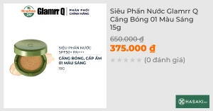 Siêu Phấn Nước Glamrr Q Căng Bóng 01 Màu Sáng 15g