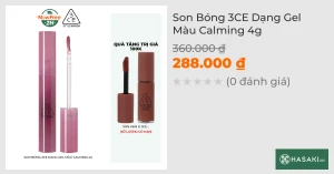 Son Bóng 3CE Dạng Gel Màu Calming 4g