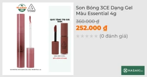 Son Bóng 3CE Dạng Gel Màu Essential 4g