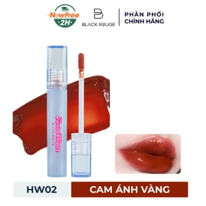 Son Bóng Black Rouge HW02 Casual Burnt - Cam Ánh Vàng 3.4g