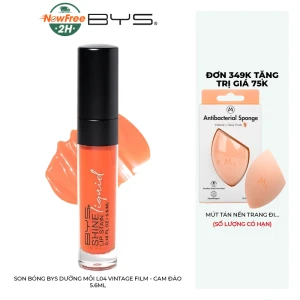 Son Bóng BYS Dưỡng Môi L04 Vintage Film - Cam Đào 5.6ml