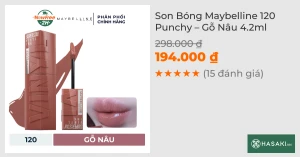 Son Bóng Maybelline 120 Punchy Gỗ Nâu 4.2ml