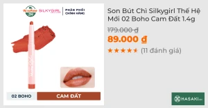 Son Bút Chì Silkygirl Thế Hệ Mới 02 Boho Cam Đất 1.4g