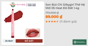 Son Bút Chì Silkygirl Thế Hệ Mới 05 Heat Đỏ Đất 1.4g