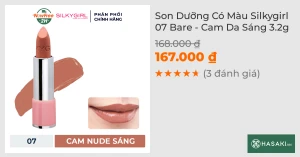 Son Dưỡng Có Màu Silkygirl 07 Bare - Cam Da Sáng 3.2g