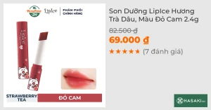 Son Dưỡng LipIce Hương Trà Dâu, Màu Đỏ Cam 2.4g