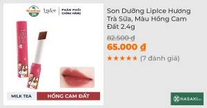 Son Dưỡng LipIce Hương Trà Sữa, Màu Hồng Cam Đất 2.4g