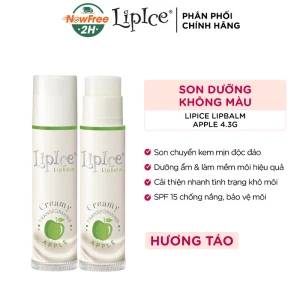 Son Dưỡng LipIce Không Màu Chuyển Kem Mịn Hương Táo 4.3g