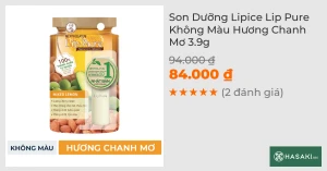 Son Dưỡng Lipice Lip Pure Không Màu Hương Chanh Mơ 3.9g
