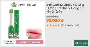 Son Dưỡng LipIce Matcha Hương Trà Xanh, Hồng Tự Nhiên 2.4g