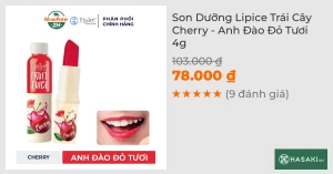 Son Dưỡng Lipice Trái Cây Cherry - Anh Đào Đỏ Tươi 4g