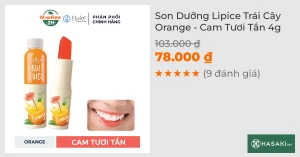 Son Dưỡng Lipice Trái Cây Orange - Cam Tươi Tắn 4g