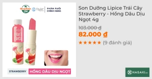 Son Dưỡng Lipice Trái Cây Strawberry - Hồng Dâu Dịu Ngọt 4g