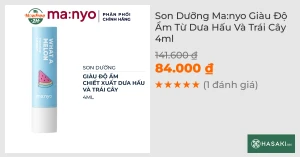 Son Dưỡng Ma:nyo Giàu Độ Ẩm Từ Dưa Hấu Và Trái Cây 4ml