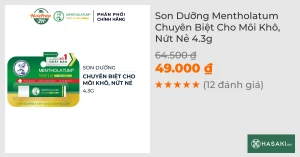 Son Dưỡng Mentholatum Chuyên Biệt Cho Môi Khô, Nứt Nẻ 4.3g