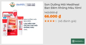 Son Dưỡng Môi Mediheal Mềm Mại, Mịn Màng Ban Đêm 10ml