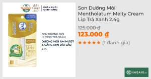 Son Dưỡng Môi Mentholatum Melty Cream Lip Trà Xanh 2.4g