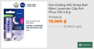 Son Dưỡng Môi Nivea Ban Đêm Lavender Cấp Ẩm Phục Hồi 4.8g