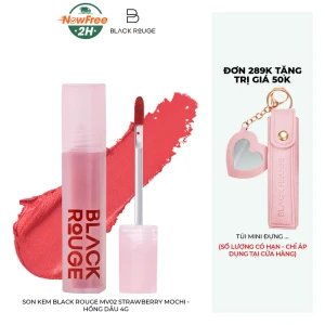 Son Kem Black Rouge MV02 Strawberry Mochi - Hồng Dâu 4g 
