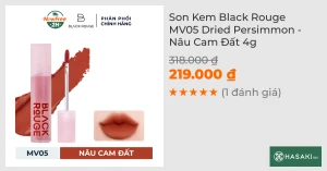 Son Kem Black Rouge MV05 Dried Persimmon - Nâu Cam Đất 4g
