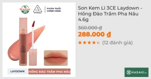 Son Kem Lì 3CE Laydown - Thạch Trà Ô Long 4.6g