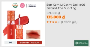 Son Kem Lì Cathy Doll 06 Behind The Sun 3.5g 